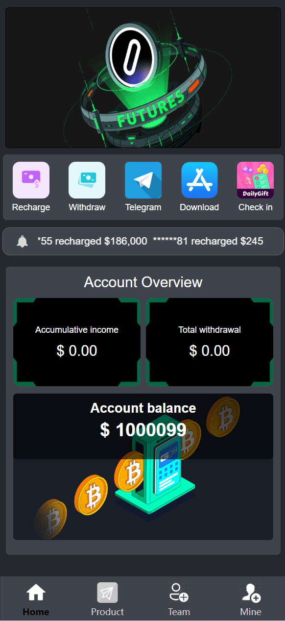 海外多语言/虚拟币投资/礼物系统/可自定义产品